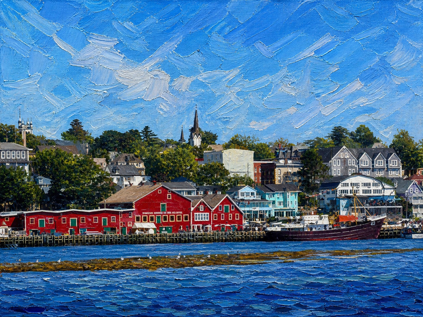 Galeries et ateliers d’artistes. Vue destinée aux visiteurs de ce site de Lunenburg.