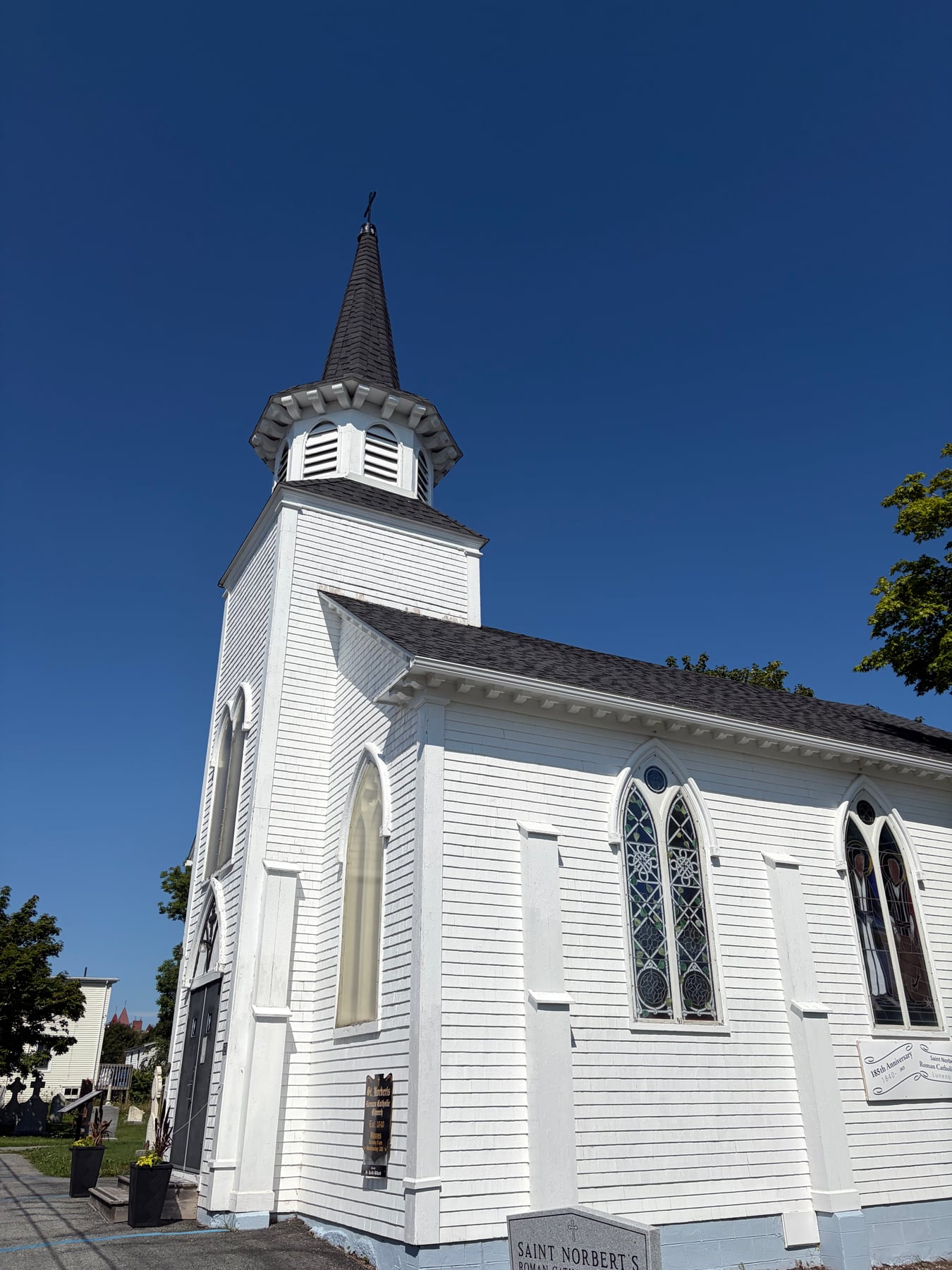 St. Norbert’s Roman Catholic Church. Visitor view of this Lunenburg landmark.